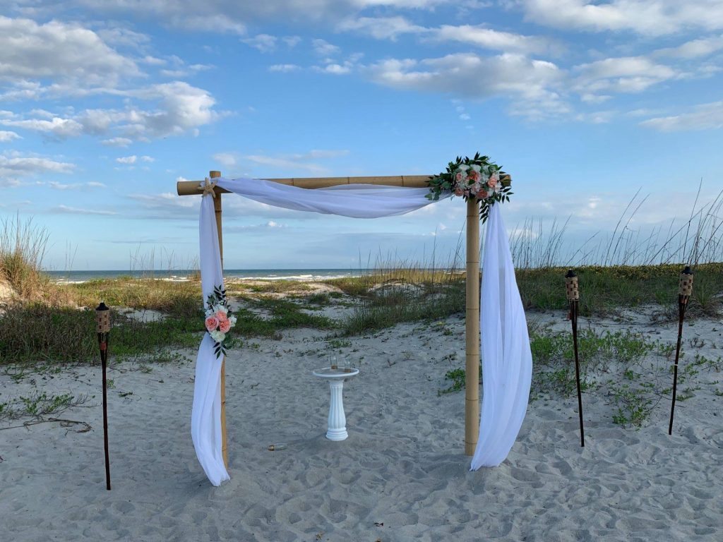 Photo of a wedding ceremony space